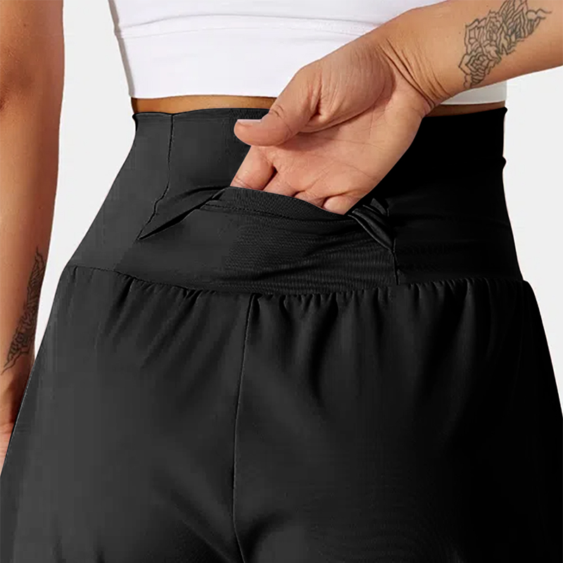 Pocketed Wide Waistband Swim Shorts