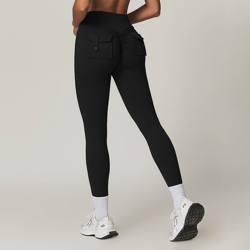 Ultra-Soft High-Waisted Cargo Pocket Leggings