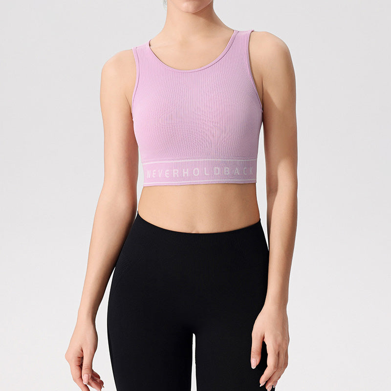 Running Fitness Fixed Cup Sports Bra