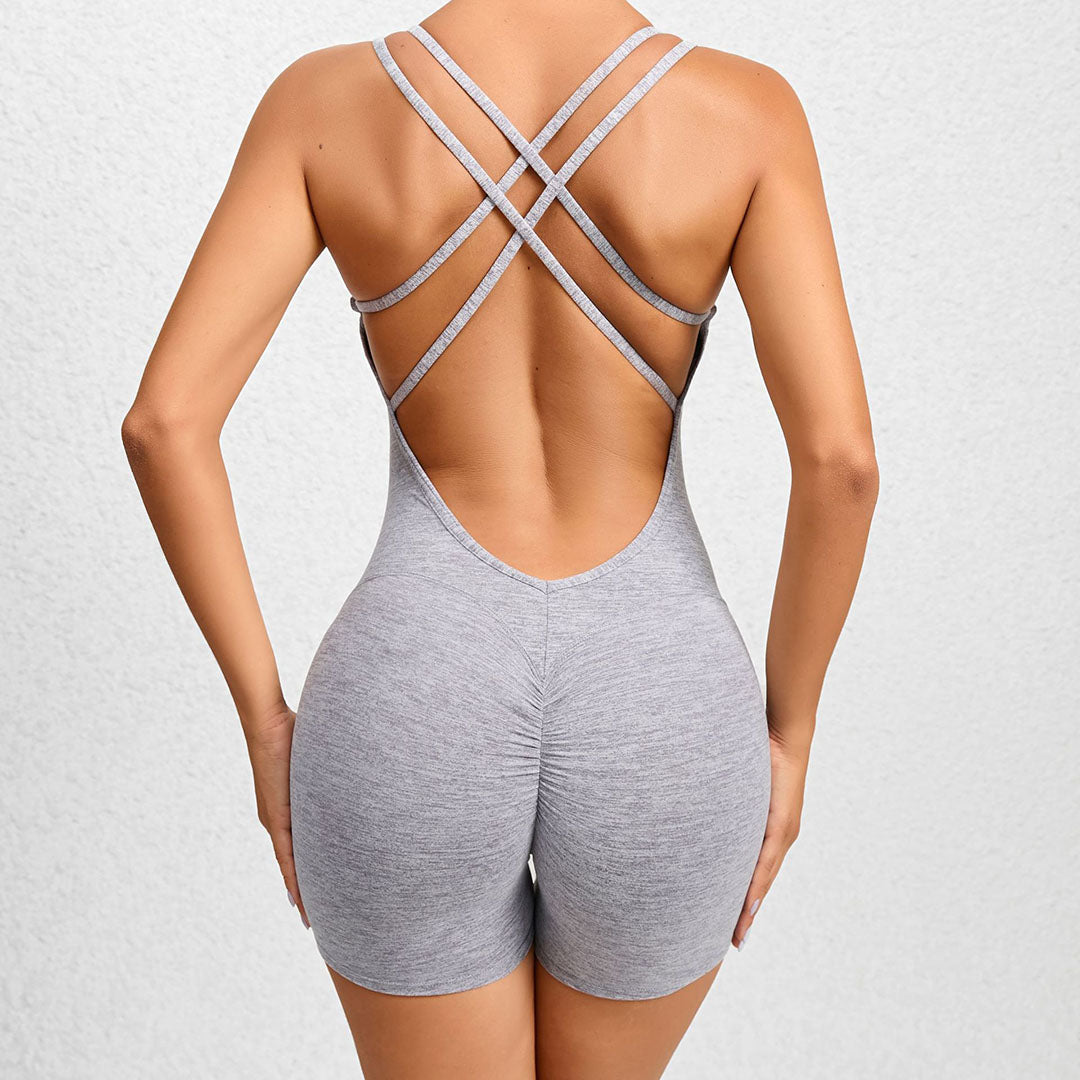 Peach buttocks yoga dance sports jumpsuit