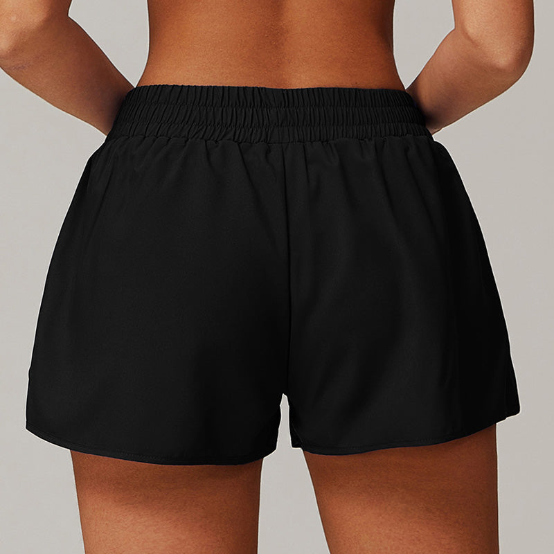 POCKET QUICK-DRYING HIP-LIFTING RUNNING FITNESS YOGA SHORTS