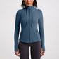 Hooded zipper running fitness track jacket