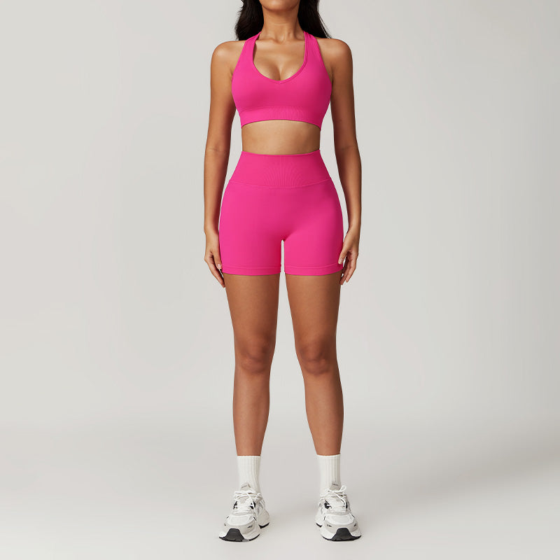 Seamless bra & skinny shorts sports yoga sets