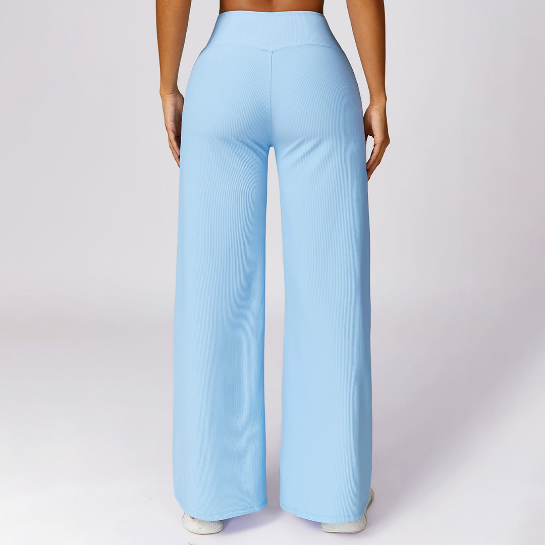 Loose-fitting sports high-waisted slacks pants