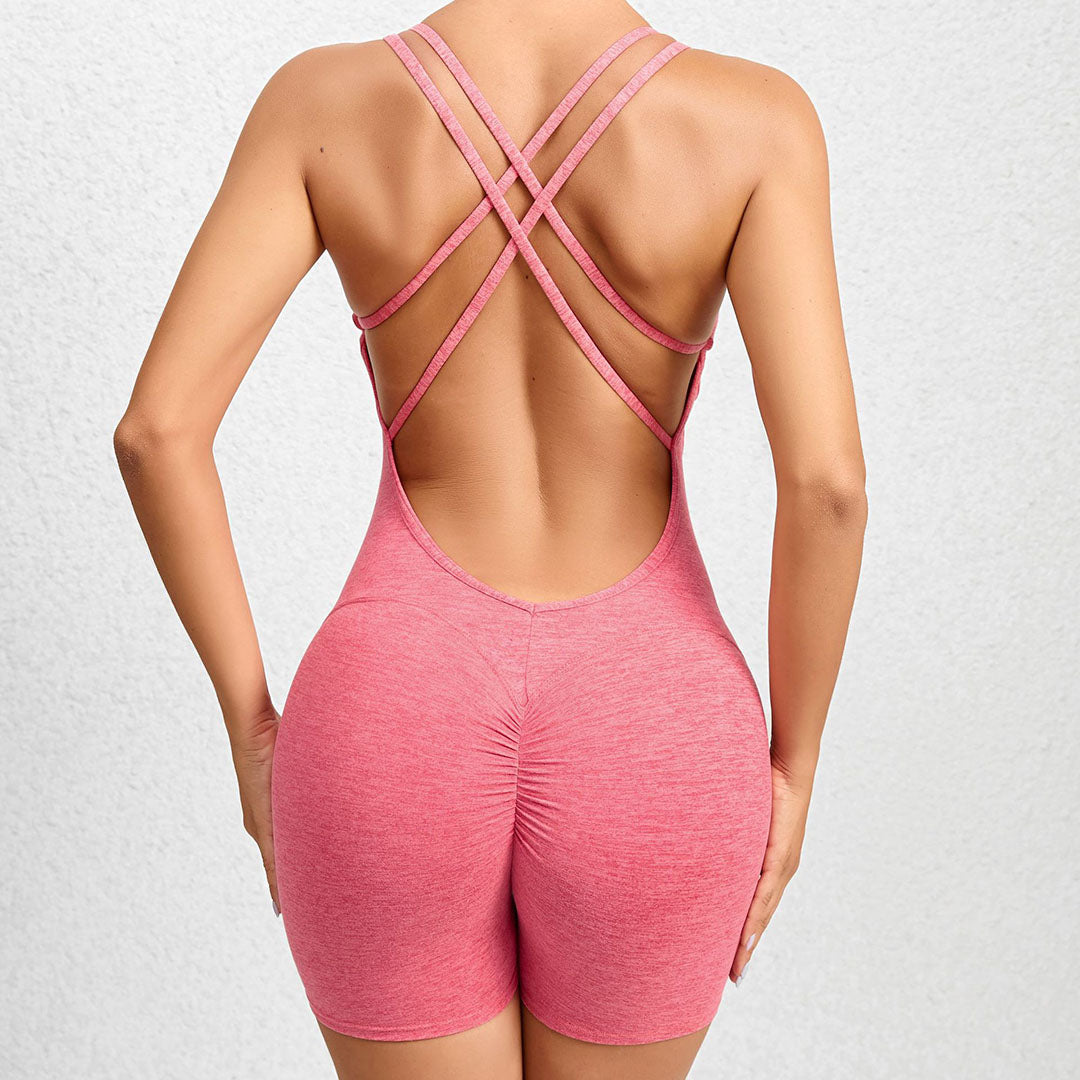 Peach buttocks yoga dance sports jumpsuit