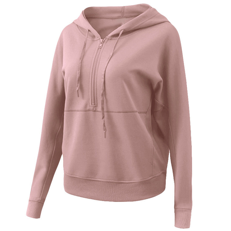 Casual half zip fleece track jacket