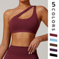 Seamless one shoulder Hollow out Fitness Bra