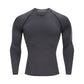 Long sleeve men's round neck sports T-shirt