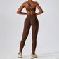 Back cross bra & sports leggings 2-piece set