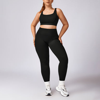 Plus Size Quick Dry Sports Bra + Legging 2-piece set