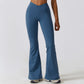 Casual buttock lift yoga flared pants