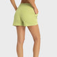 Side pockets stretch loose sports shorts