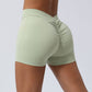 Running Fitness Crossover V Waist Athletic Shorts