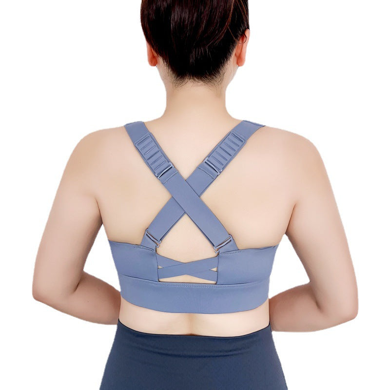 Solid zipper for adjustable sports bra