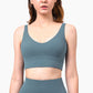 Solid color U-neck sports bra