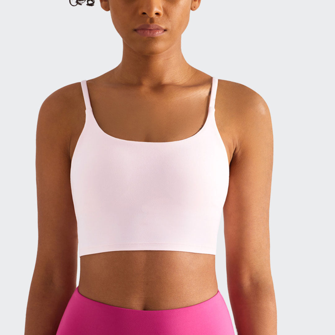 Débardeur de sport en tissu lycra de couleur unie