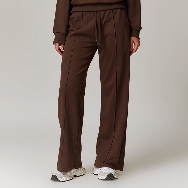 High Waist Casual Straight Leg Sweatpants