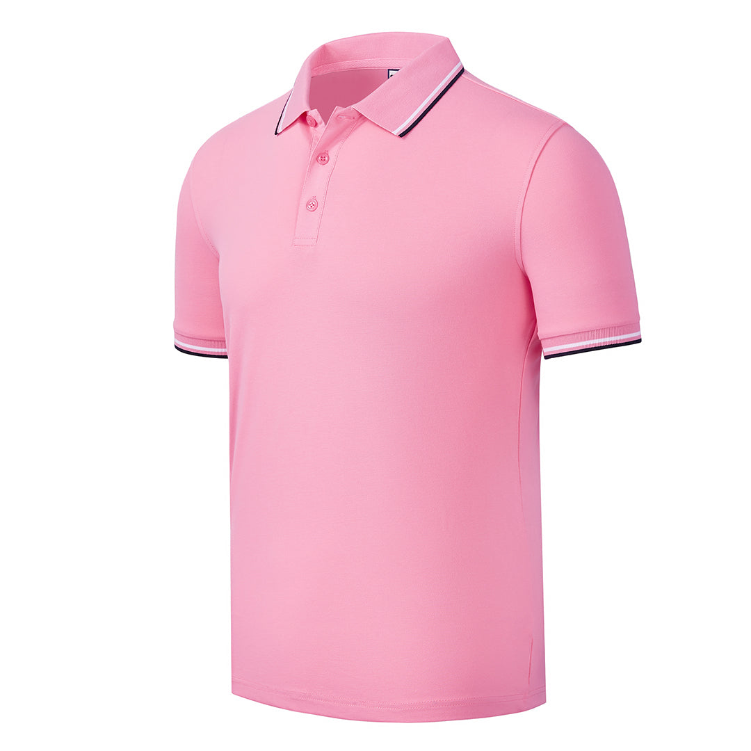 Men's cotton-trimmed polo shirt