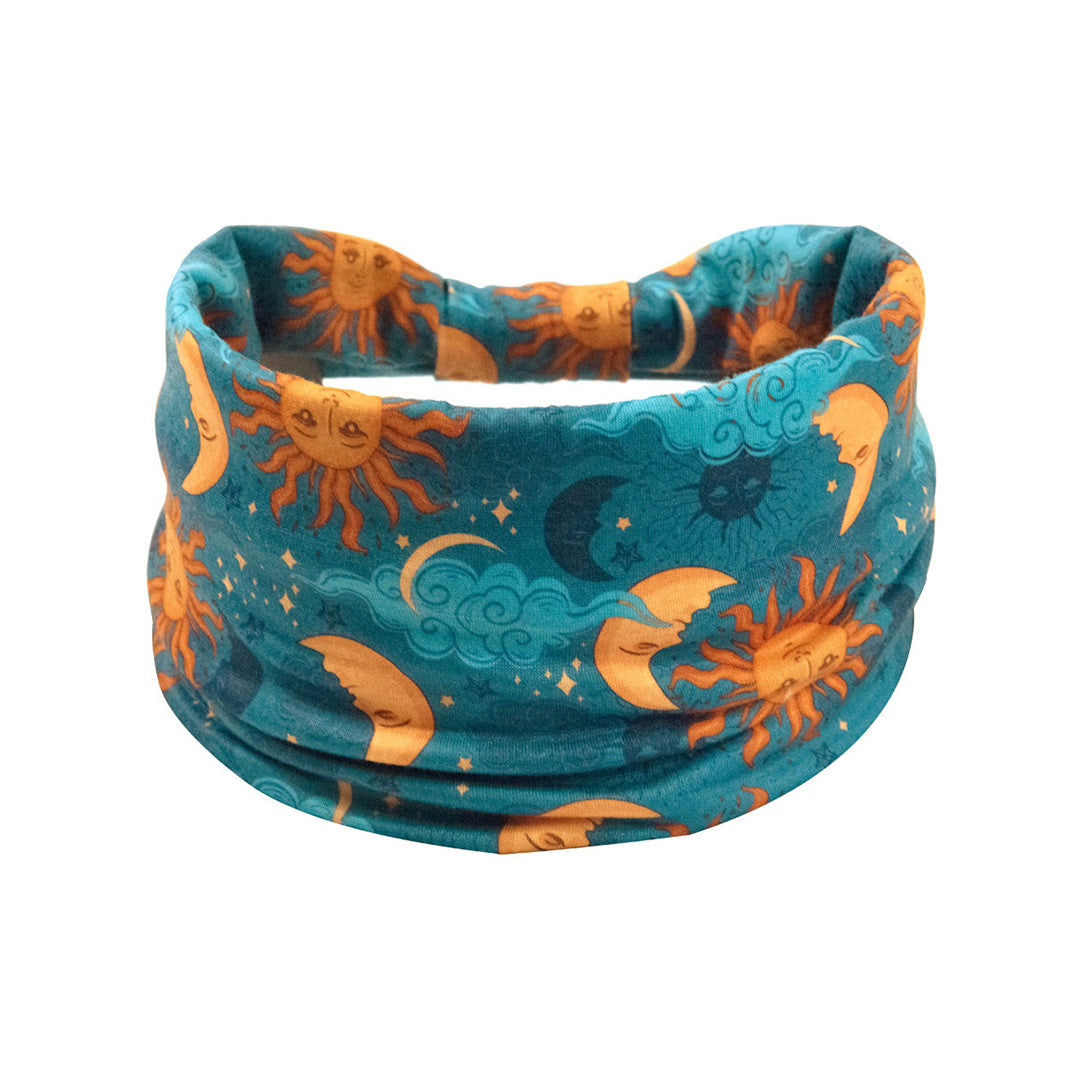 Bohemian Print Stretch Sweat-Absorbent Wide Brim Headband