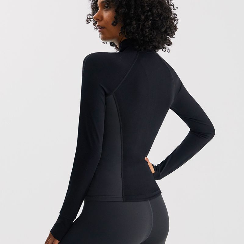 Brushed long sleeve slimming yoga clothes