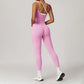 Sports One-Piece Cross Back Fitness Jumpsuits