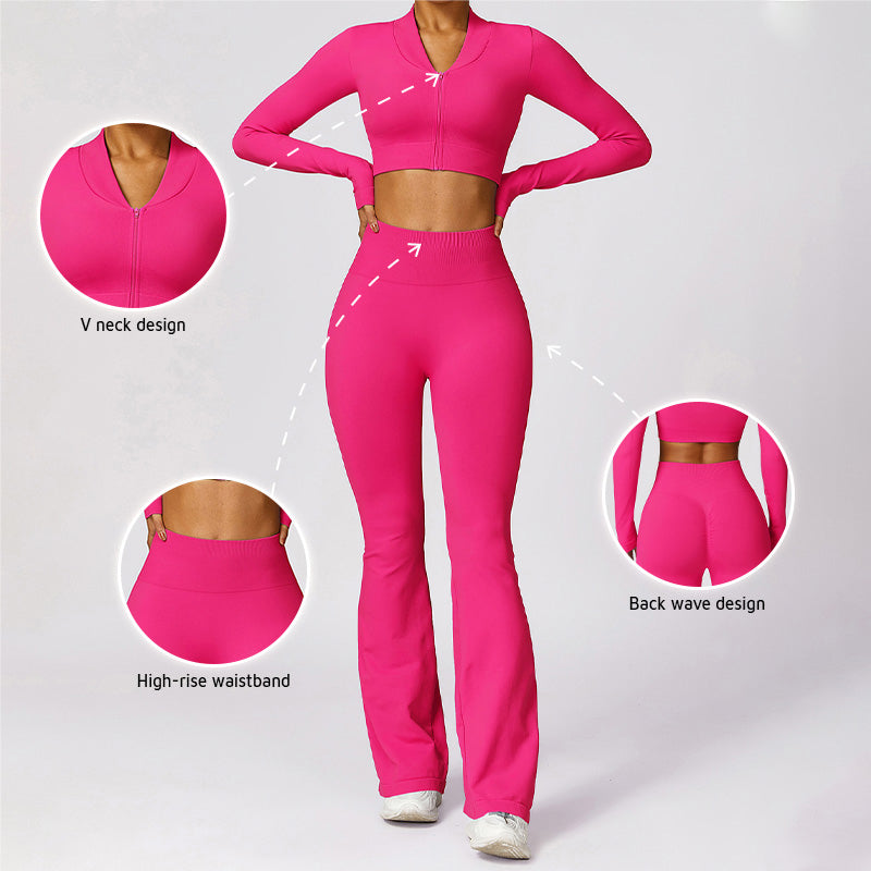 Fitness sports long sleeve long pants sets