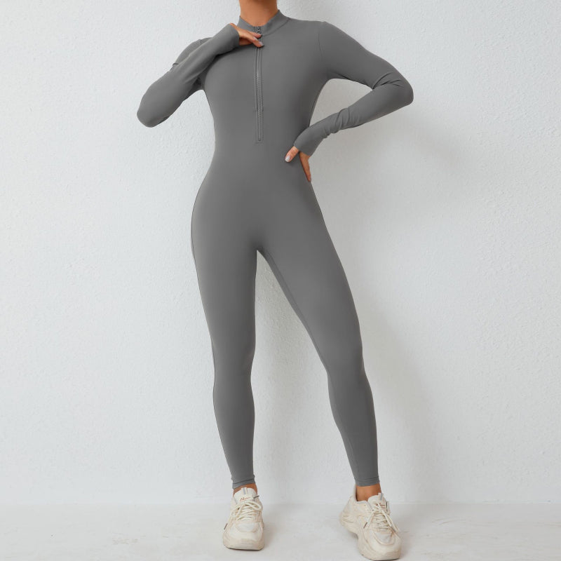 Detachable chest pad long-sleeved sports Jumpsuits