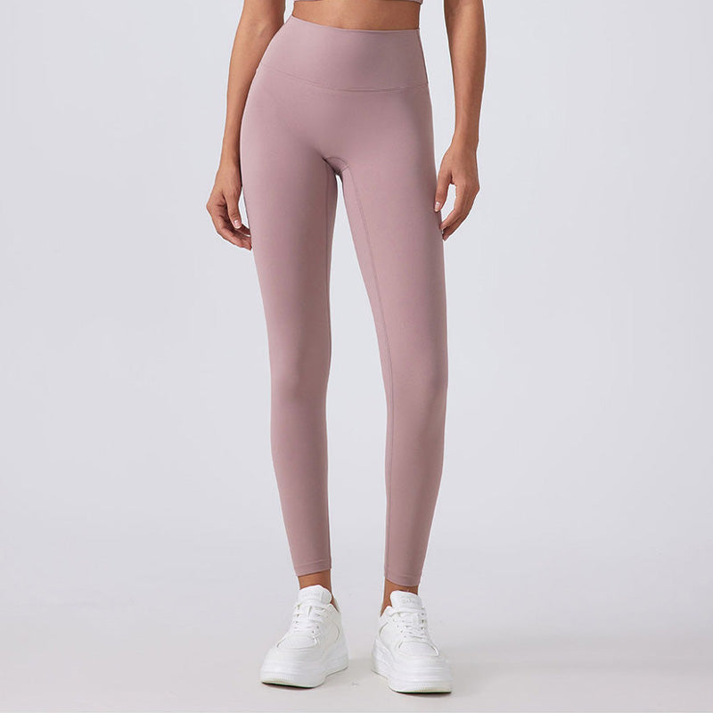 High-waisted hip-lifting stretch fitness leggings