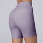 Tight high-waist hip-lifting quick-drying anti-curling shorts