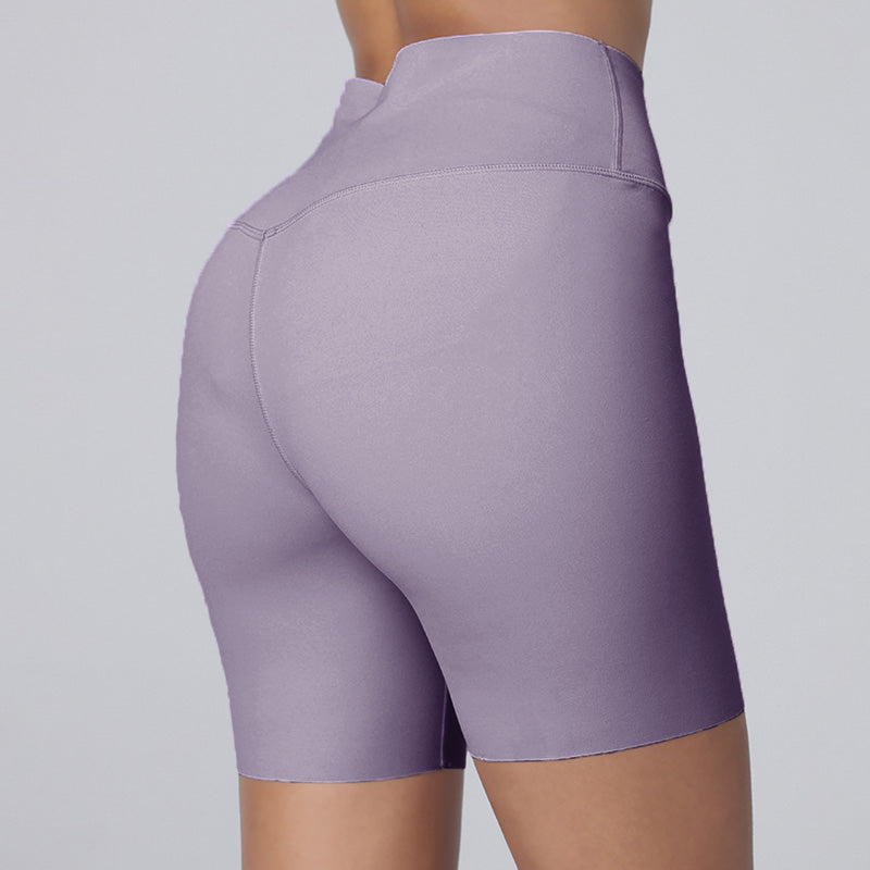 Tight high-waist hip-lifting quick-drying anti-curling shorts