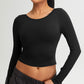 Autumn and winter long sleeved Backless yoga top