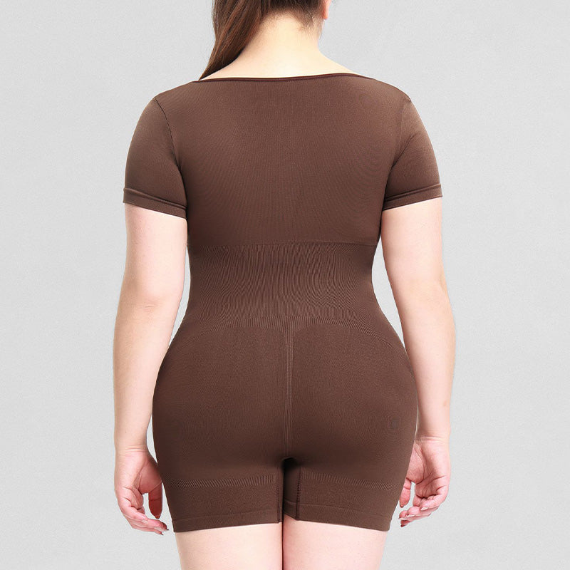 Ultra-soft Seamless Short Sleeve Bodysuit Jumpsuits