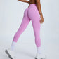 Seamless fitness hip lift running leggings