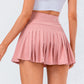 Ultra-Soft High-Waisted Built-In Shorts Pleated Skirts