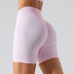 Seamless high rise running yoga shorts