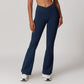 Brushed Cross High Waist Fitness Wide Leg Pants