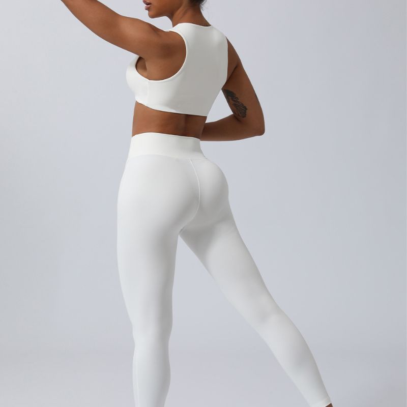 Twisted bra & leggings two-piece sports sets