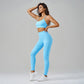 Thin Straps Sports Cross Back Yoga Vest + Legging 2-Piece Set