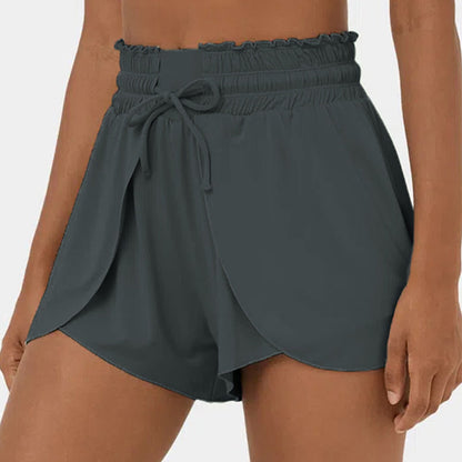 High Waist Petal Wrap Swim Shorts