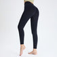 Legging de sport taille haute de couleur unie