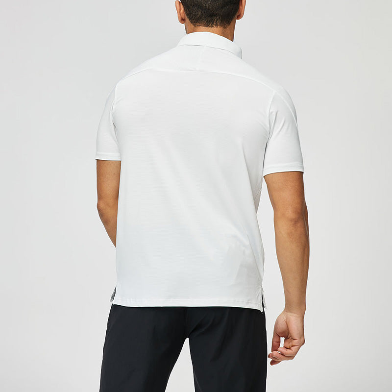 Breathable Quick-Dry Splicing Fitness Polo T-shirt