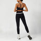 Durable and shape-retaining Blocked Color Sports Bra & Leggings Set