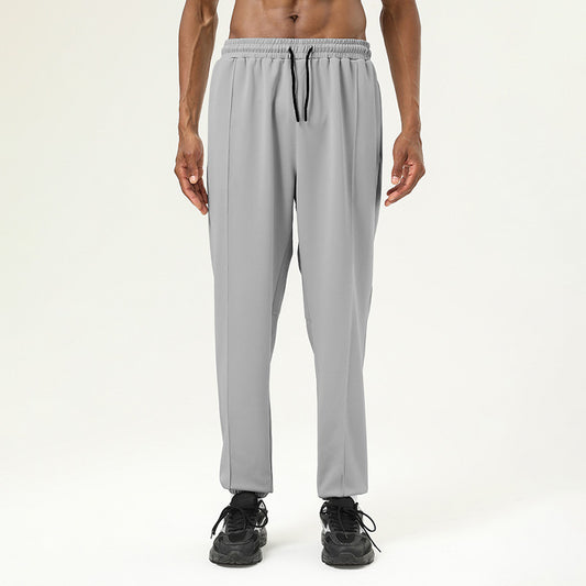 Men's casual and loose drawstring sports pants