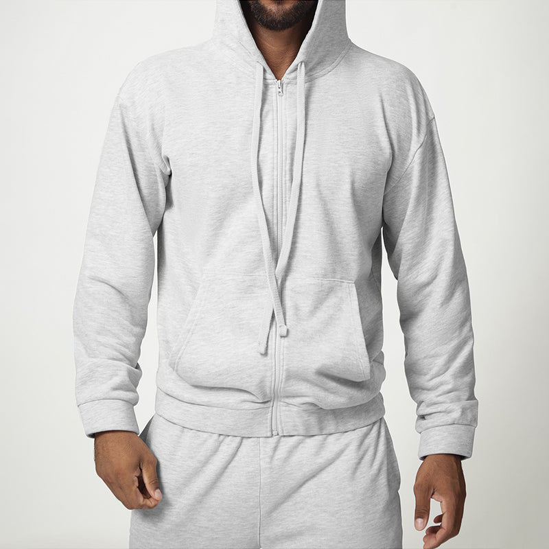 Men's zipper front Hooded Fitness Sports Citywalk Sweatshirt