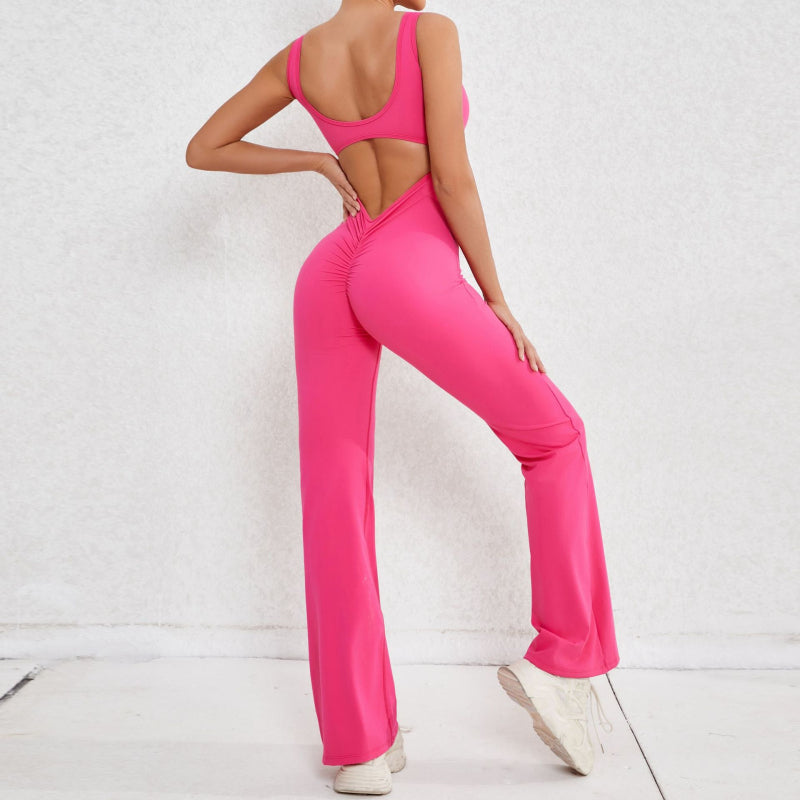 Back buttocks lift exercise fitness jumpsuit