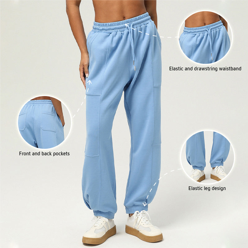 Autumn and winter sports loose Elastic Leg Sweatpants