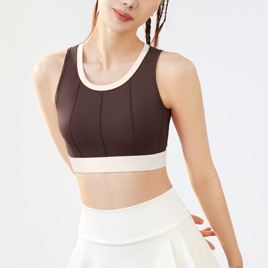 High Resilience Vertical Grain Sports Crop Bra