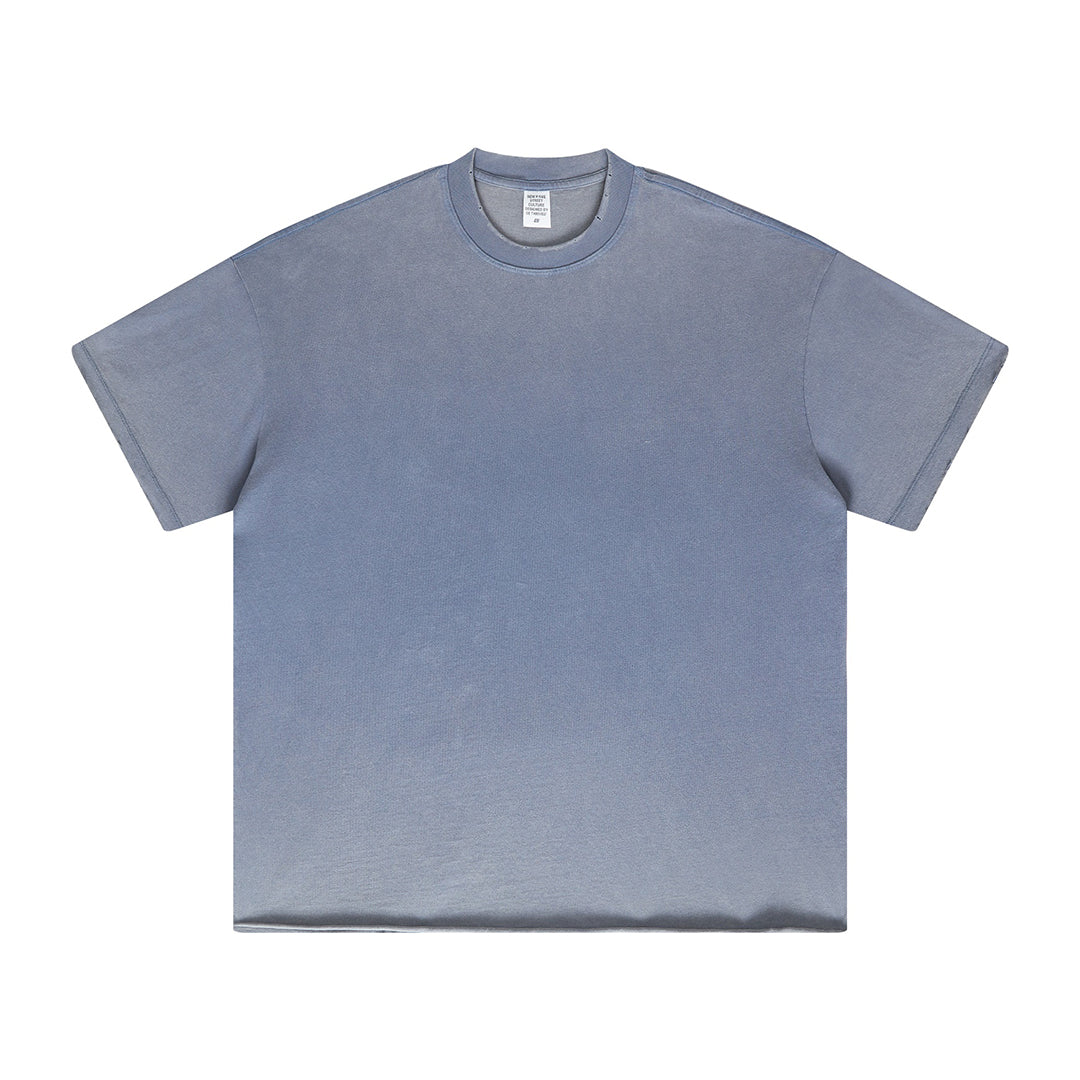 Solid wash crewneck T-shirt