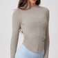 silmming Long sleeve half zipper top