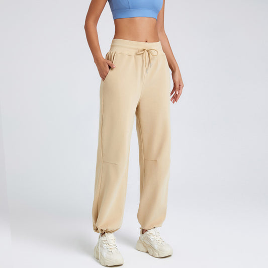 Loose-fitting casual solid pants